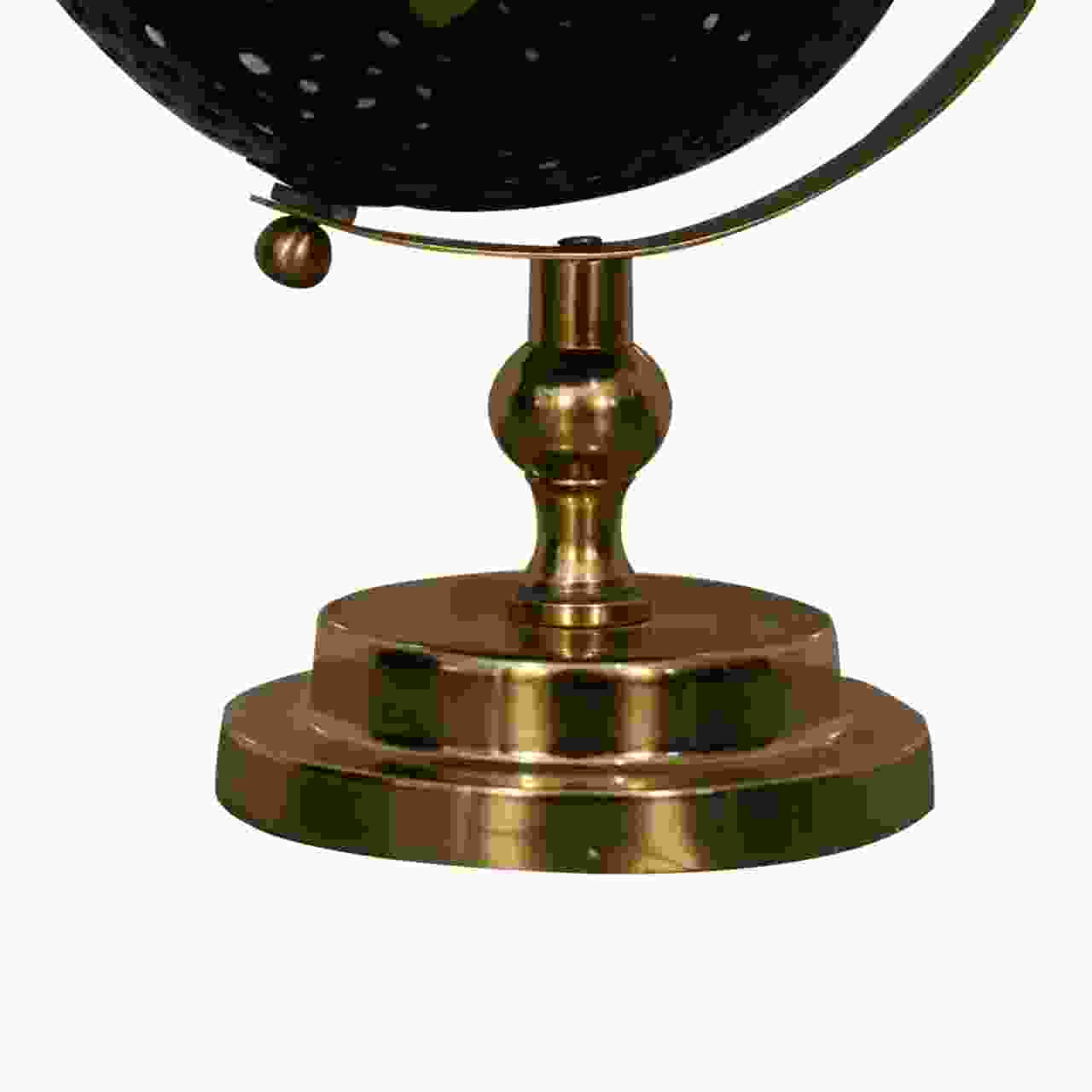 Black Globe with Gold Frame