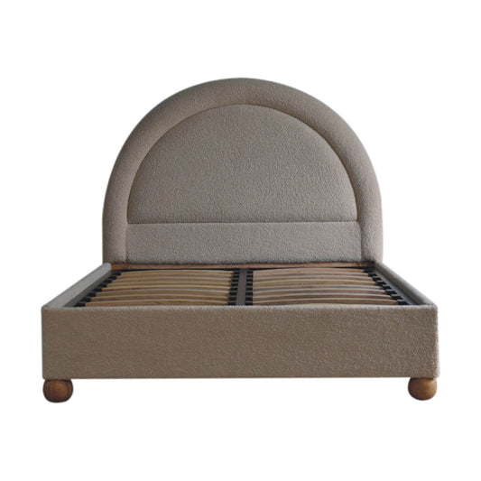 Interior Barn Cream Boucle Bed: Luxurious Comfort for Your Bedroom